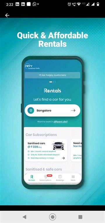 Rent A Car Mobile app
